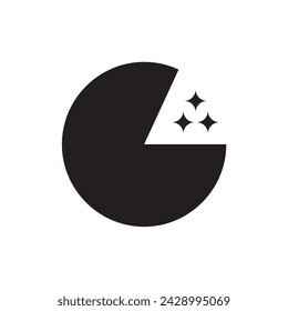 pacman stars logo design icon.