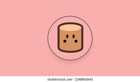 Pacoca cryptocurrency logo on isolated background with copy space. 3d vector illustration of Pacoca token icon banner design concept.