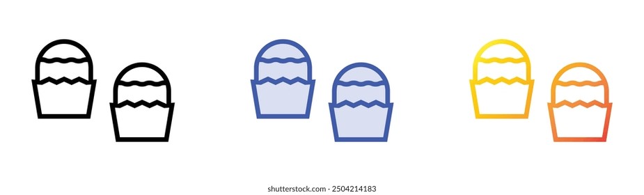 pacoca icon. Linear, Blue Fill and Gradient Style Design Isolated On White Background