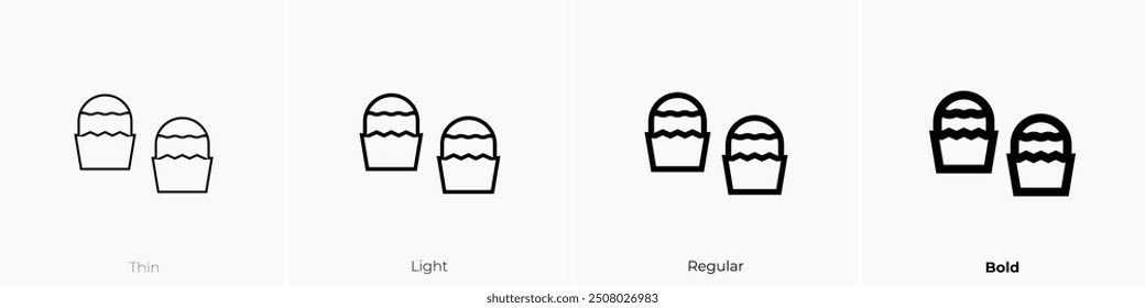 Pacoca-Symbol. Dünnes, helles Design im regulären und kühlen Stil, einzeln auf weißem Hintergrund