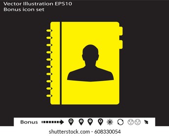 pad contact, icon, vector illustration eps10