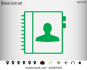 pad contact, icon, vector illustration eps10