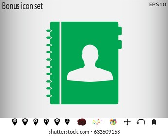pad contact, icon, vector illustration eps10
