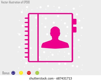 pad contact, icon, vector illustration eps10
