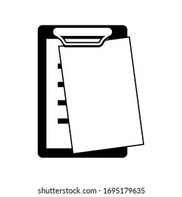 Pad for document icon, Tablet for paper sign design