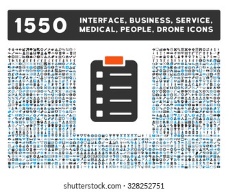 Pad Form and other web interface, business tools, people poses, medical service vector icons. Style is flat symbols, bicolored, rounded angles, white background.