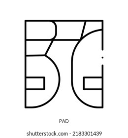 pad icon. Linear style sign isolated on white background. Vector illustration