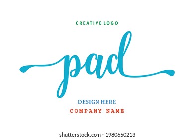 PAD lettering logo is simple, easy to understand and authoritative