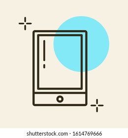 pad line vector colorful icon for web design  