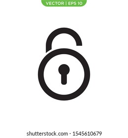 pad lock flat icon vector illustration
