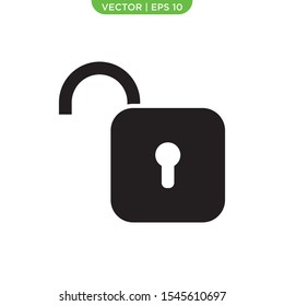 pad lock flat icon vector illustration