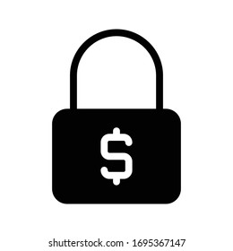 pad lock vector glyph flat icon 
