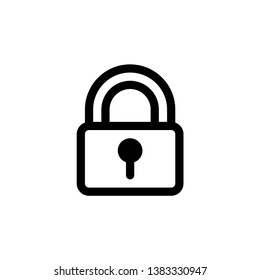 Pad Lock vector icon. Pad Lock concept stroke symbol design. Thin graphic elements vector illustration, outline pattern for your web site design, logo, UI. EPS 10. - Vector