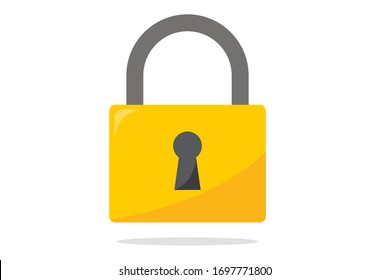 Pad lock vector icon on white background 