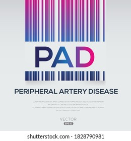 Media de PAD (enfermedad de la arteria periférica),Ilustración vectorial.