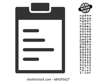 Pad Text icon with black bonus work design elements. Pad Text vector illustration style is a flat gray iconic symbol for web design, app user interfaces.