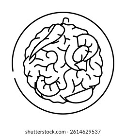 pad thai cuisine line icon vector. pad thai cuisine sign. isolated contour symbol black illustration