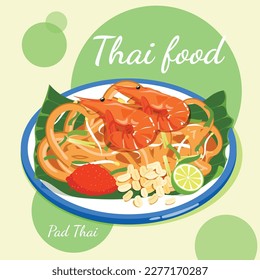 Pad Thai shrimp or padthai noodle