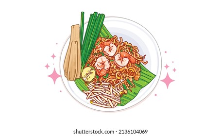 351 Pad thai drawing Images, Stock Photos & Vectors | Shutterstock