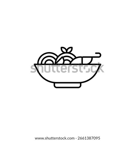 Pad Thai vector icon. Food and beverage icon line style. perfect use for logo, presentation, website, and more. modern icon design outline style