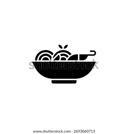 Pad Thai vector icon. Food and beverage icon solid style. perfect use for logo, presentation, website, and more. modern icon design glyph style