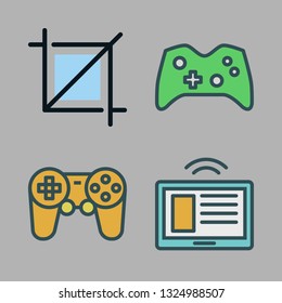 pad vector icon set