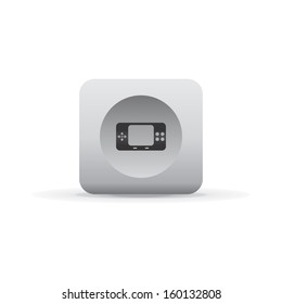 pad white shadowed button icon