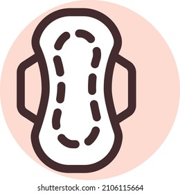 Almohadilla con alas, ilustración, vector sobre un fondo blanco.