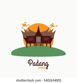 Padang West Sumatra Indonesia Vector illustration