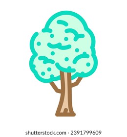 padauk tree jungle amazon color icon vector. padauk tree jungle amazon sign. isolated symbol illustration