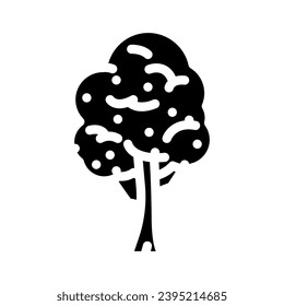 padauk tree jungle amazon glyph icon vector. padauk tree jungle amazon sign. isolated symbol illustration