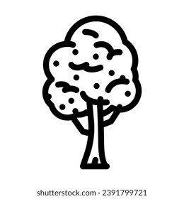 padauk tree jungle amazon line icon vector. padauk tree jungle amazon sign. isolated contour symbol black illustration