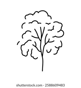 padauk tree jungle amazon line icon vector. padauk tree jungle amazon sign. isolated contour symbol black illustration