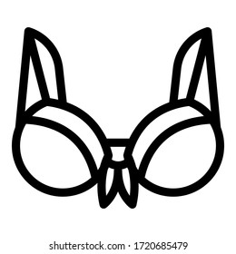 Padded bra icon. Outline padded bra vector icon for web design isolated on white background