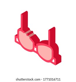 Padded Brassiere Icon Vector. Isometric Padded Brassiere sign. color isolated symbol illustration