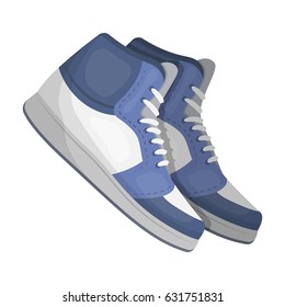 Padded shoes. Every day used shoes. Red shoes are indispensable shoes for playing basketball ..Basketball single icon in cartoon style vector symbol stock illustration web.