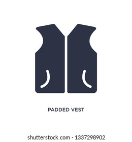 padded vest isolated icon. Simple element illustration from clothes concept. padded vest editable logo symbol design on white background. Can be use for web and mobile.