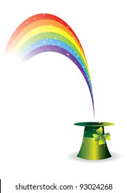 paddies hat with rainbow