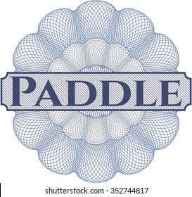 Paddle abstract linear rosette