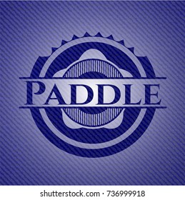 Paddle badge with jean texture
