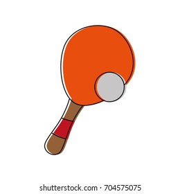 Paddle ball game icon