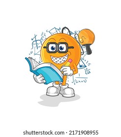the paddle ball geek cartoon. cartoon mascot vector