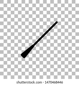 Paddle. Black flat icon on a transparent background. Pictogram for your project