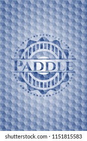 Paddle blue hexagon emblem.