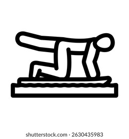 paddle board ioga linha ícone vetor. paddle board ioga sinal. isolado contorno símbolo ilustração preta