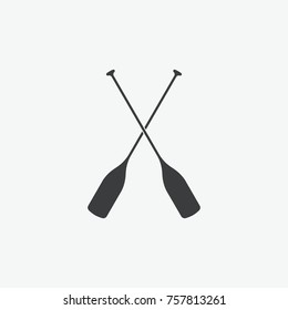 Paddle Boat Oars Vector Icon svg