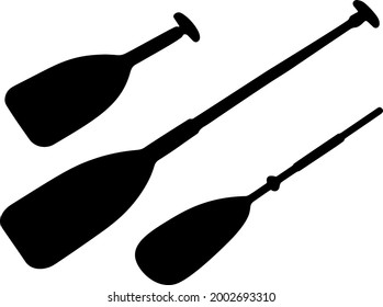 The paddle for the boat. Vector image.  