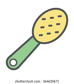 
Paddle Brush Colored Vector Icon 
