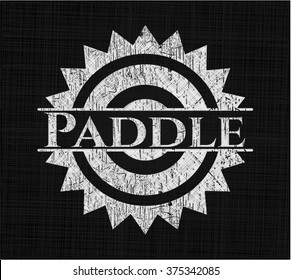 Paddle chalkboard emblem