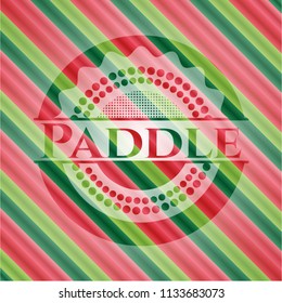 Paddle christmas colors style badge.